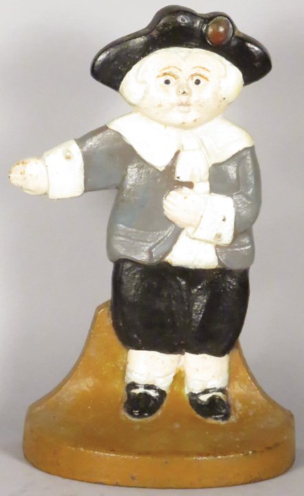 Cast Iron Pilgrim Boy Doorstop (1 of 2)