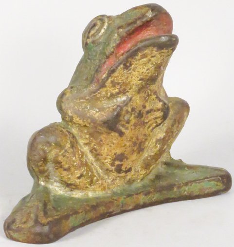 Cast Iron Sitting Frog Doorstop (1 of 1)