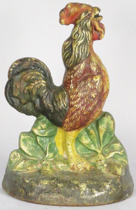 Cast Iron Crowing Rooster Doorstop (1 of 2)