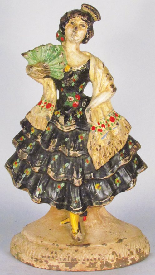 Cast Iron Hubley Spanish Girl Door Stop (1 of 1)