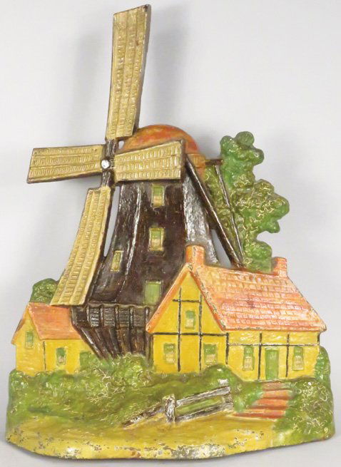 Cast Iron Windmill with Cottages Doorstop (1 of 2)