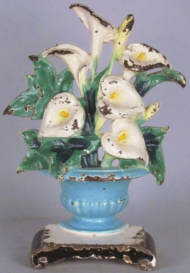 Cast Iron Hubley Calla Lilies Door Stop (1 of 1)