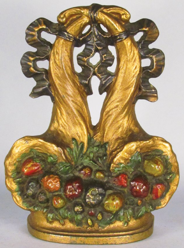 Cast Iron Cornucopias Door Stop (1 of 1)