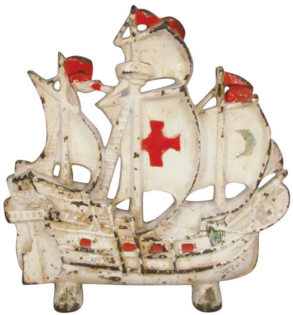 Tall Ship Cast Iron Door Stop (1 of 1)