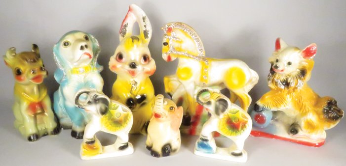 Collection of Vintage Chalkware Arcade Prizes (1 of 1)