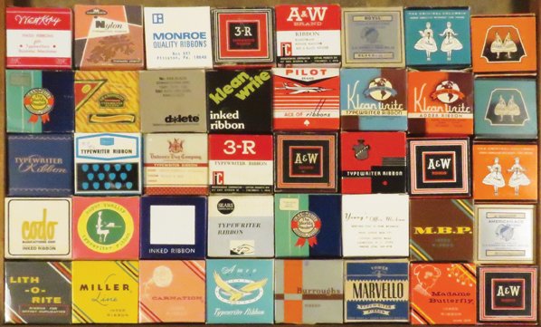 40 Typewriter Ribbon Tins and Boxes (1 of 1)