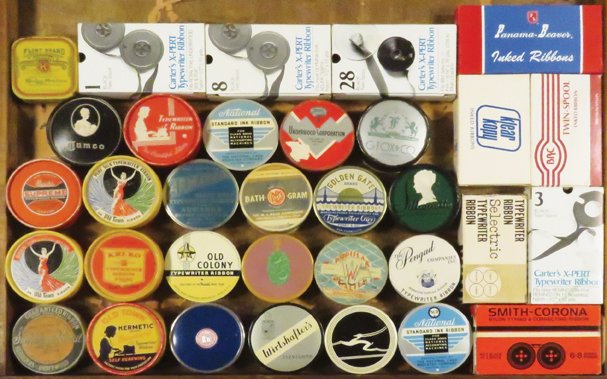 33 Typewriter Ribbon Tins and Boxes (1 of 1)