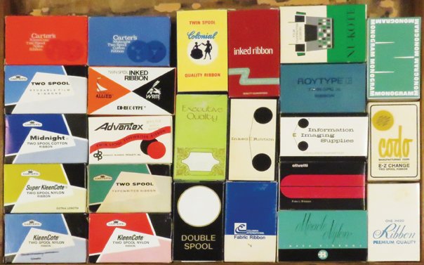 24 Typewriter Ribbon Tins and Boxes (1 of 1)