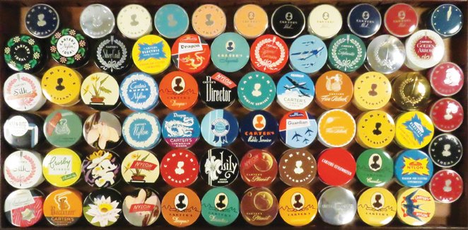 70 Typewriter Ribbon Tins and Boxes (1 of 1)