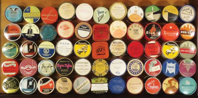 68 Typewriter Ribbon Tins and Boxes (1 of 1)