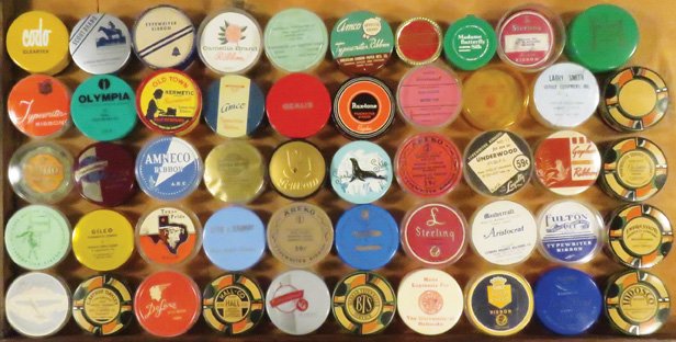 50 Typewriter Ribbon Tins and Boxes (1 of 1)