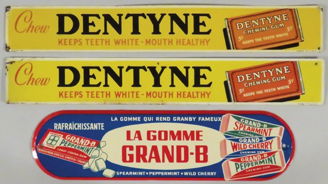 Three Tin Gum Signs (1 of 1)