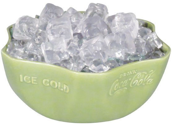 1930's Coca Cola Green Embossed Porcelain Bowl (1 of 1)