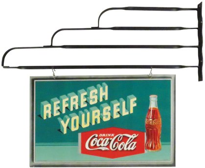 Two sided Coca Cola Hardboard Sign (1 of 1)