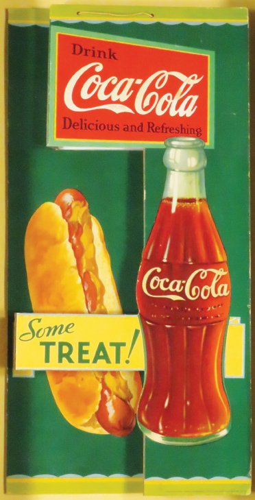 1933 Coca Cola  Cardboard Cut Out Bottle Signs (1 of 1)