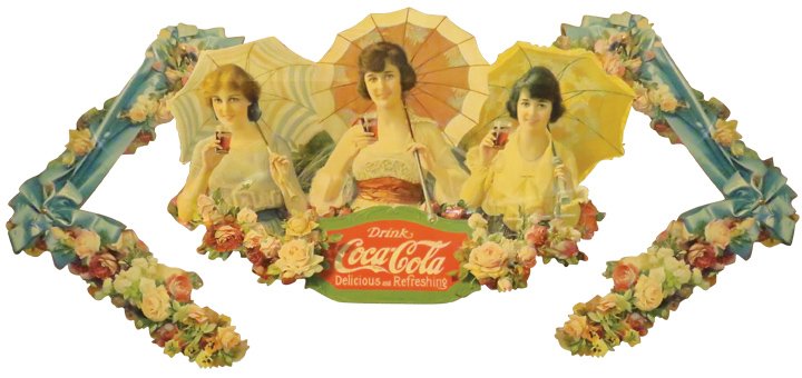 1918 Coca Cola Festoon, Umbrella Girls (1 of 1)
