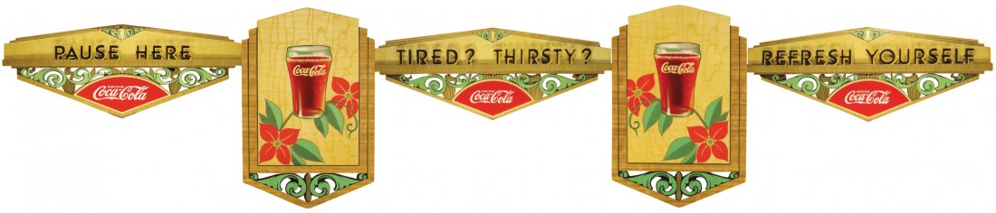 Coca Cola Festoon, Art Deco (1 of 3)