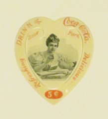1902 Coca Cola Celluloid Heart Book Mark (1 of 1)