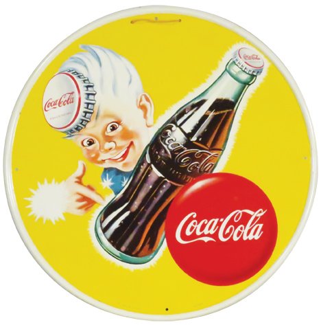 Coca Cola "Sprite Boy" Self Framed Tin Sign (1 of 1)