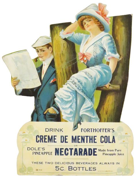 Crme De Menthe Cola Die Cut Cardboard Sign (1 of 1)