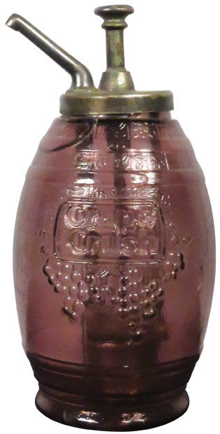 Grape Crush Embossed Glass Syrup DIspenser (1 of 1)