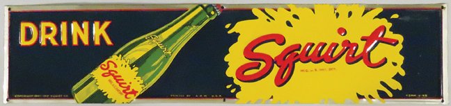 1941 Squirt Embossed Tin Sign (1 of 1)