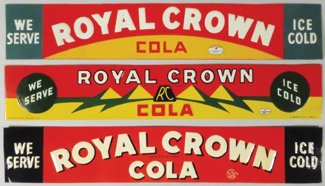 Three Royal Crown Cola Embossed Tin Signs (1 of 1)