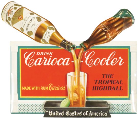 Rare Rum and Coco-Cola Die Cut Sign (1 of 1)