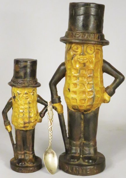 Mr. Peanut Cast Iron Banks and Advertising Spoon (1 of 2)