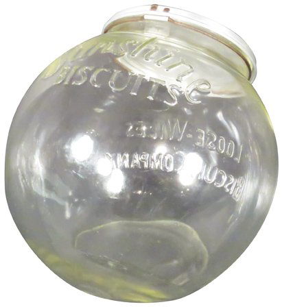 Sunshine Biscuits Embossed Glass Display Jar (1 of 2)