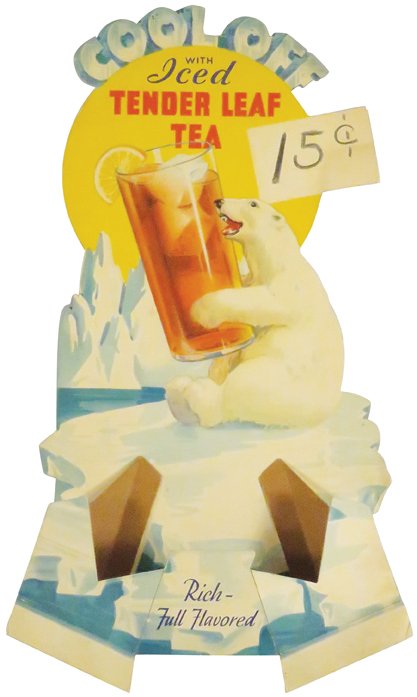 Cool Off with Ice Tea Die Cut Cardboard Sign (1 of 1)