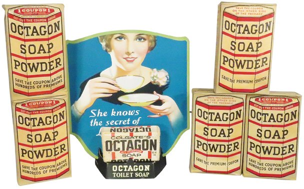Octagon Soap and Powder Display and Product (1 of 1)