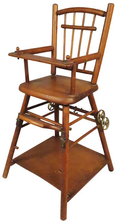 Antique Doll Convertible High Chair (1 of 3)