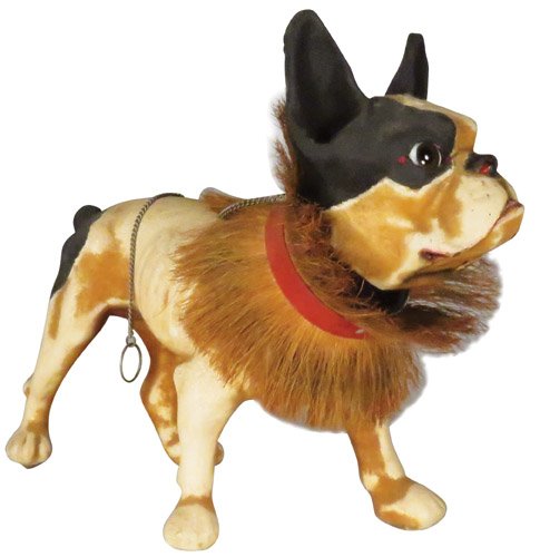 Paper Mache Barking Bull Dog Nodder (1 of 2)