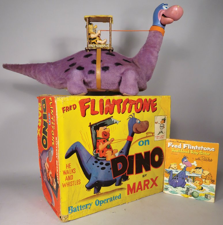 Fred Flinstone on Dino Battery Operated Marx Toy (1 of 1)