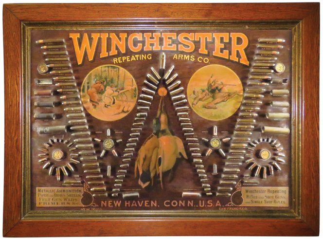 Single 'W' Winchester Repeating Arm's Bullet Board (1 of 1)