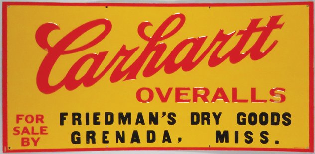 Carhartt Overalls Embossed Tin Sign (1 of 1)