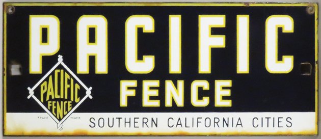 Pacific Fence Porcelain Sign (1 of 1)