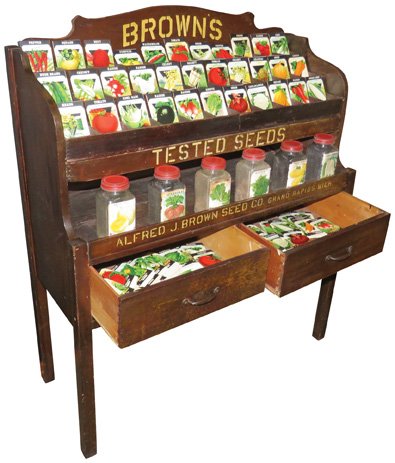 Alfred J. Brown Seed Co. Wood Seed Display (1 of 1)