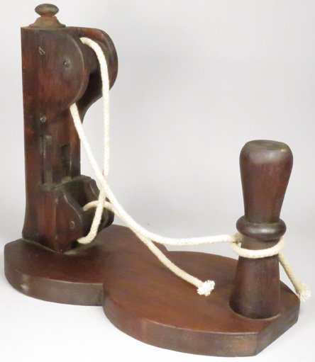 G. Almont Rope Pulley and Tie Back Patent Model (1 of 1)