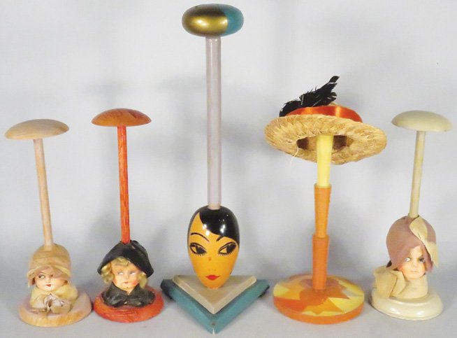 Collection of 5 Millinery Store Hat Stands (1 of 1)