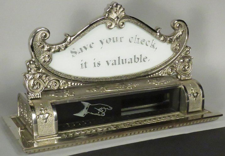 Cash Register Top Sign on Register Head (1 of 1)