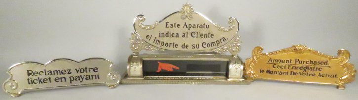 French and Spanish Cash Register Top Signs (1 of 1)
