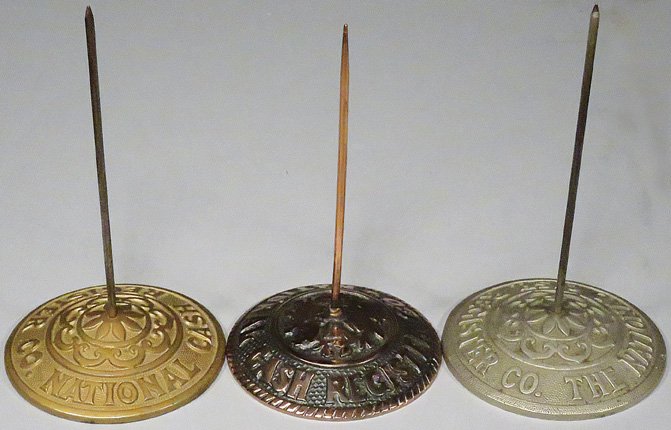 Three National Cash Register Co. Reciept Holders (1 of 1)