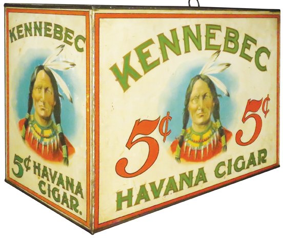 Kennebec Havana Cigar Tin Store Bin (1 of 2)