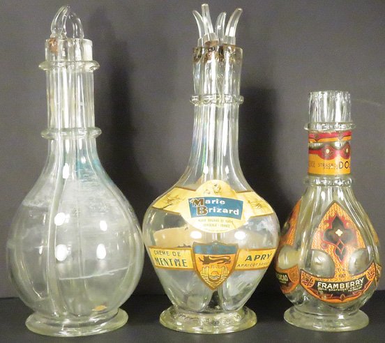 Three Multi-Pour Glass Liquor Decanters (1 of 1)