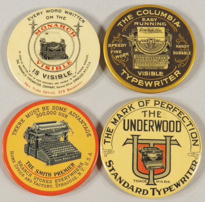Collection of 4 Celluloid Advertising Pocket Mirrors (1 of 1)