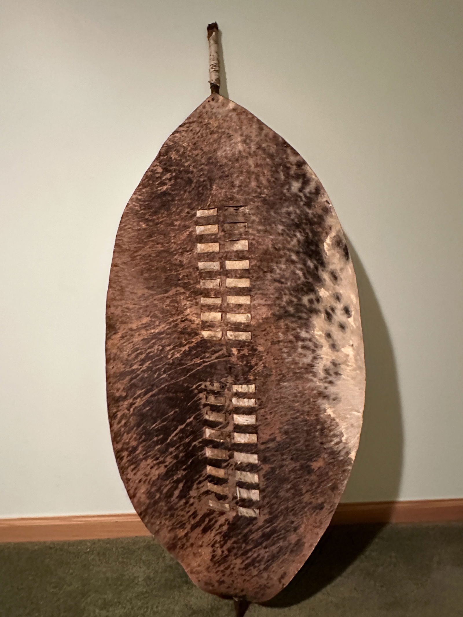 Zulu cow hide shield (1 of 2)