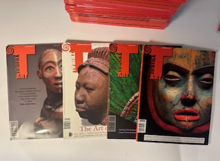 35 Tribal Art Magazines: 35 beautiful Tribal Art Magazines. Recent editions. Excellent condition. If you have additional questions please contact the auction house directly.
