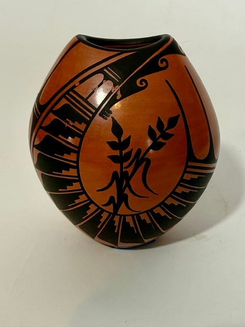 Black on red pot. Geraldine Sandia Jemez Pueblo (1 of 7)